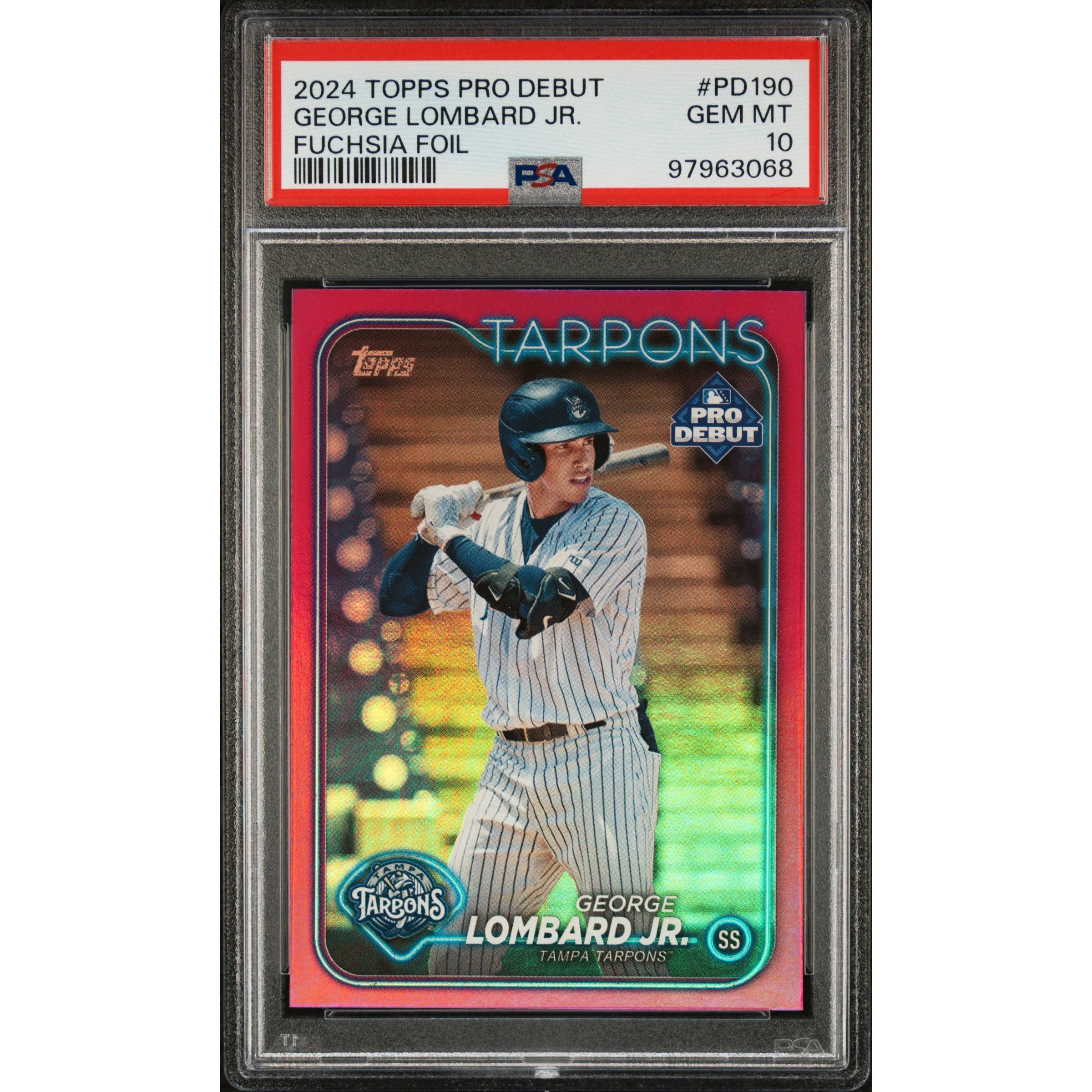 Graded 2024 Topps Pro Debut George Lombard Jr #PD190 Fuschia Foil #/199 Rookie