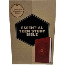 CSB Essential Teen Study Bible-Red Flower Cork LeatherTouch NEW W/ Box