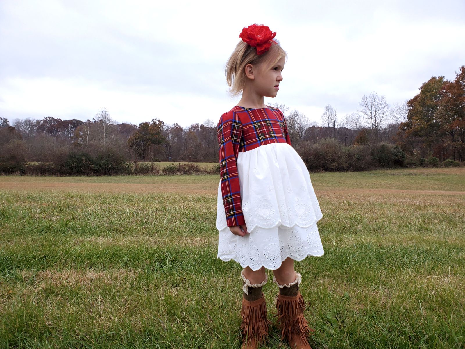 Red Plaid Christmas Dress