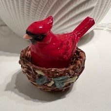 Lenox Winter Greetings Nesting Cardinal Salt and Pepper Set