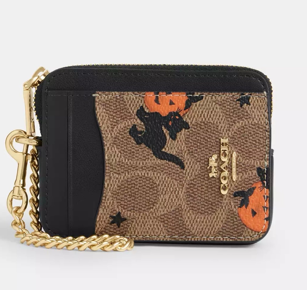 Coach halloween zip card case