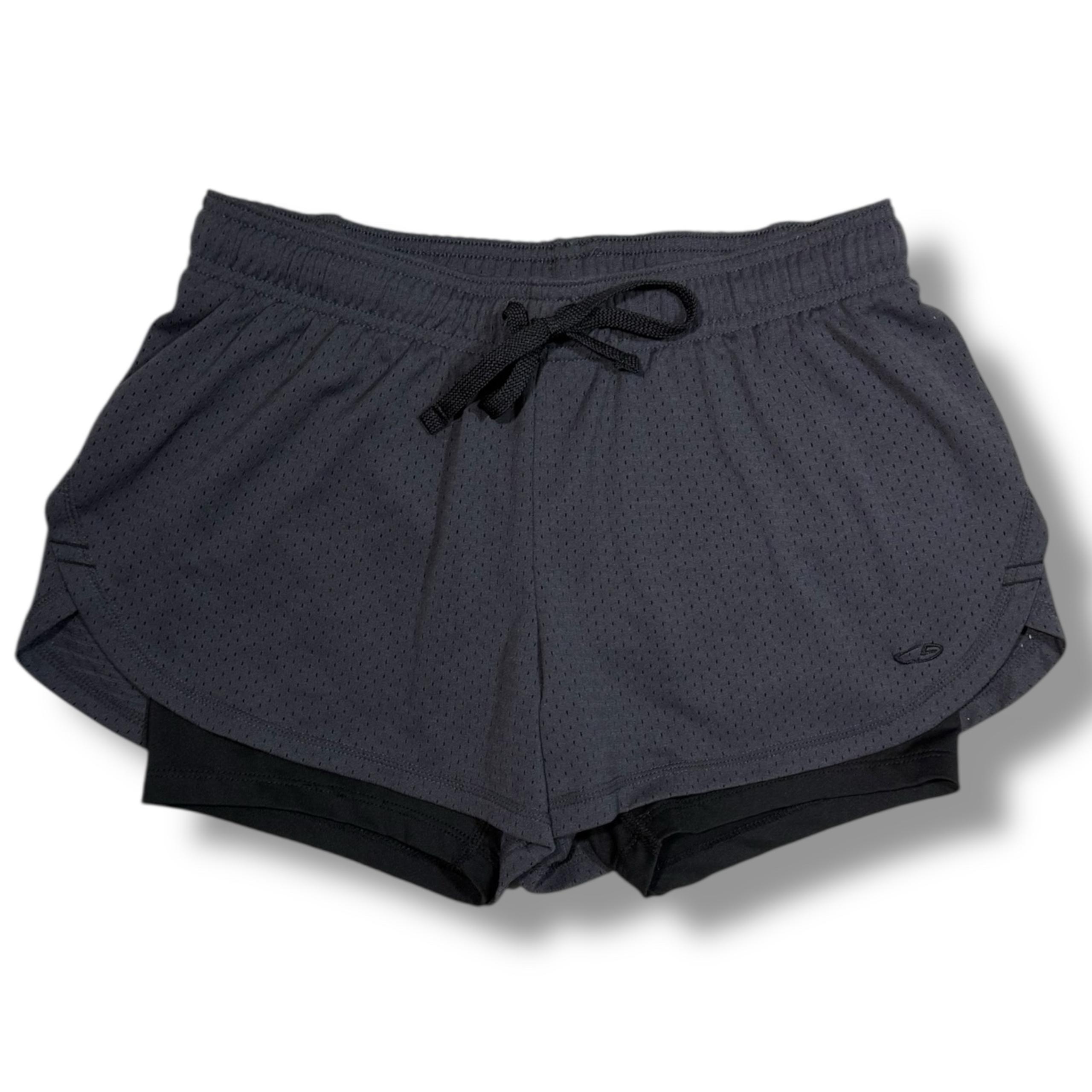 C9 by Champion Women’s 2-in-1 Design Athletic Shorts Gray/Black Size Small
