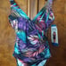Miradonna by Miraclesuit one piece swimsuit size 10 Bahama Palms