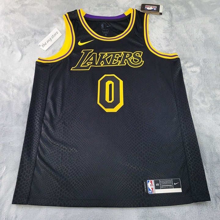Kyle Kuzma LA Lakers City Edition Nike Black Mamba Laker Swingman Jersey Sz 48 L