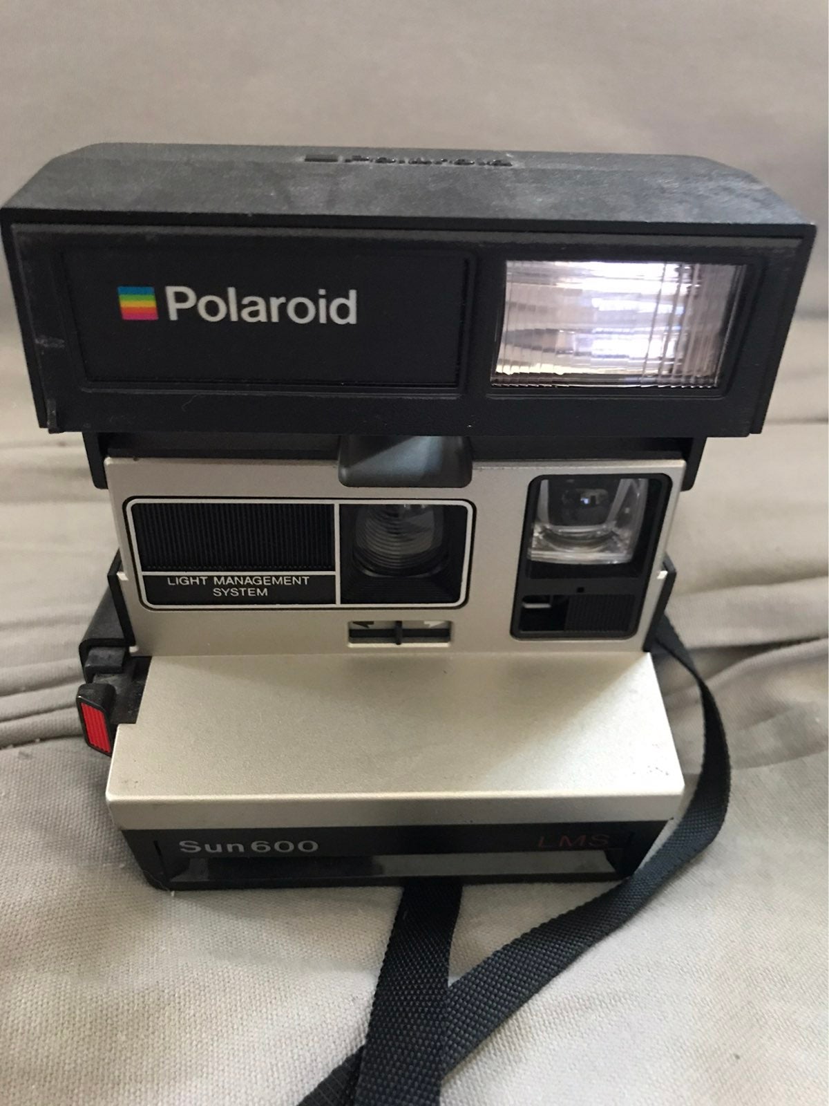 Polaroid Sun 600 LMS Instant Film Camera with Strap Vintage