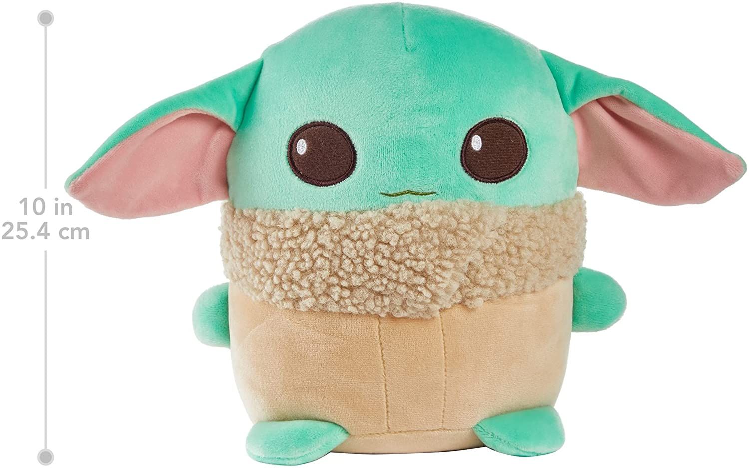 Star Wars Cuutopia 10-inch Grogu Plush, Soft Rounded Pillow Doll Inspired The Ma