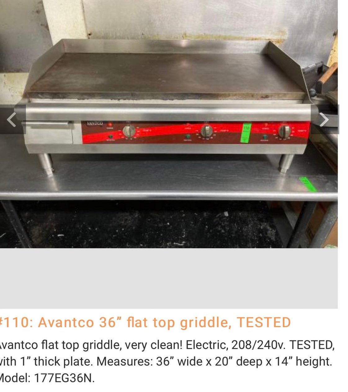 Advantco Commercial Griddle