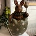 Rare Primitives By Kathy Presents Johanna Parker Bunny Rabbit in an egg