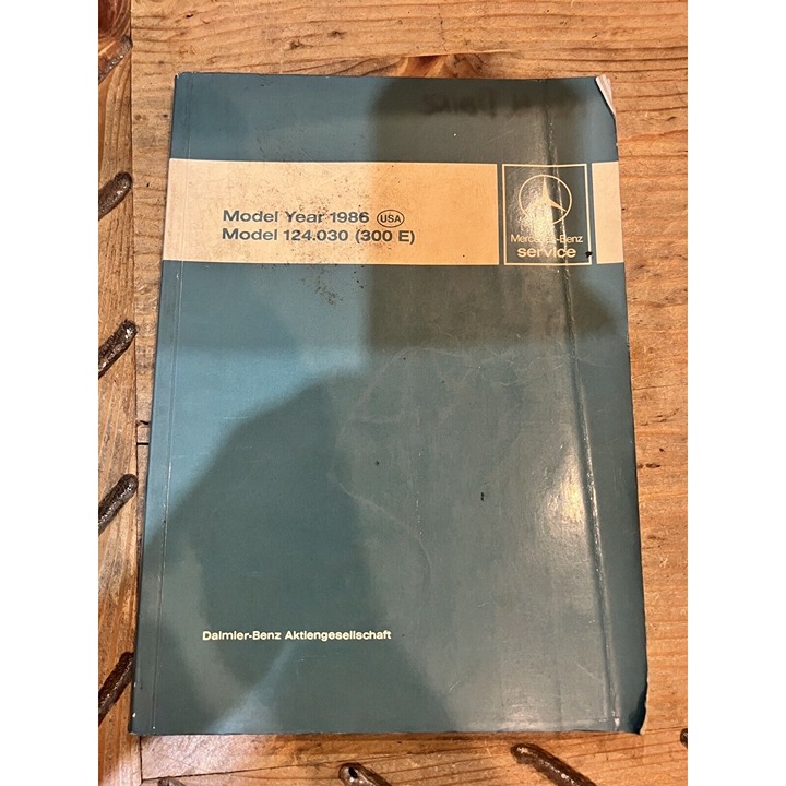 MERCEDES BENZ 1986 124 300E INTRO TO SERVICE BOOK SHOP MANUAL USED VG DAIMLER