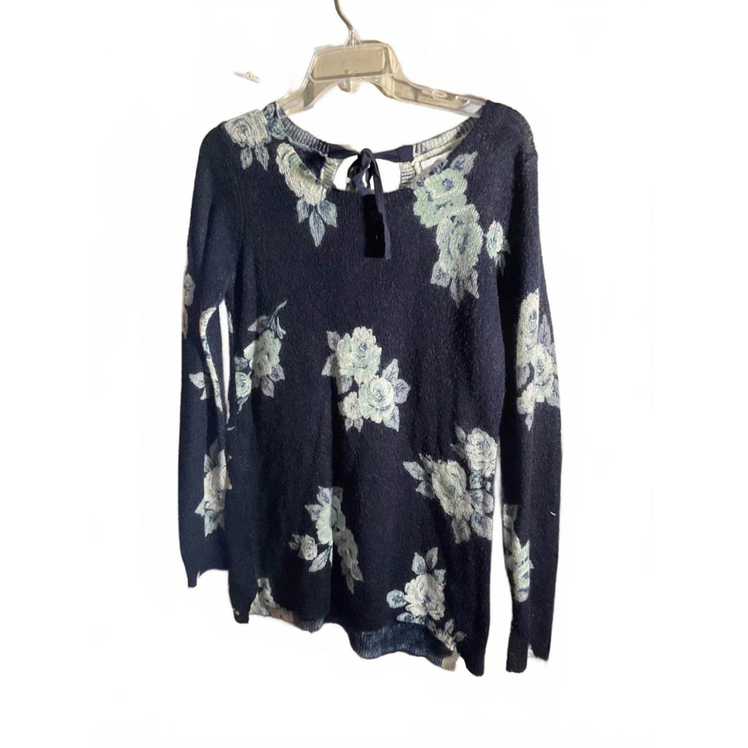 Lauren Conrad  Floral Knit Sweater Large