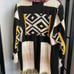 Vintage Anthony Mark Hankins Open Cardigan Small Medium Fringe Edge Woven