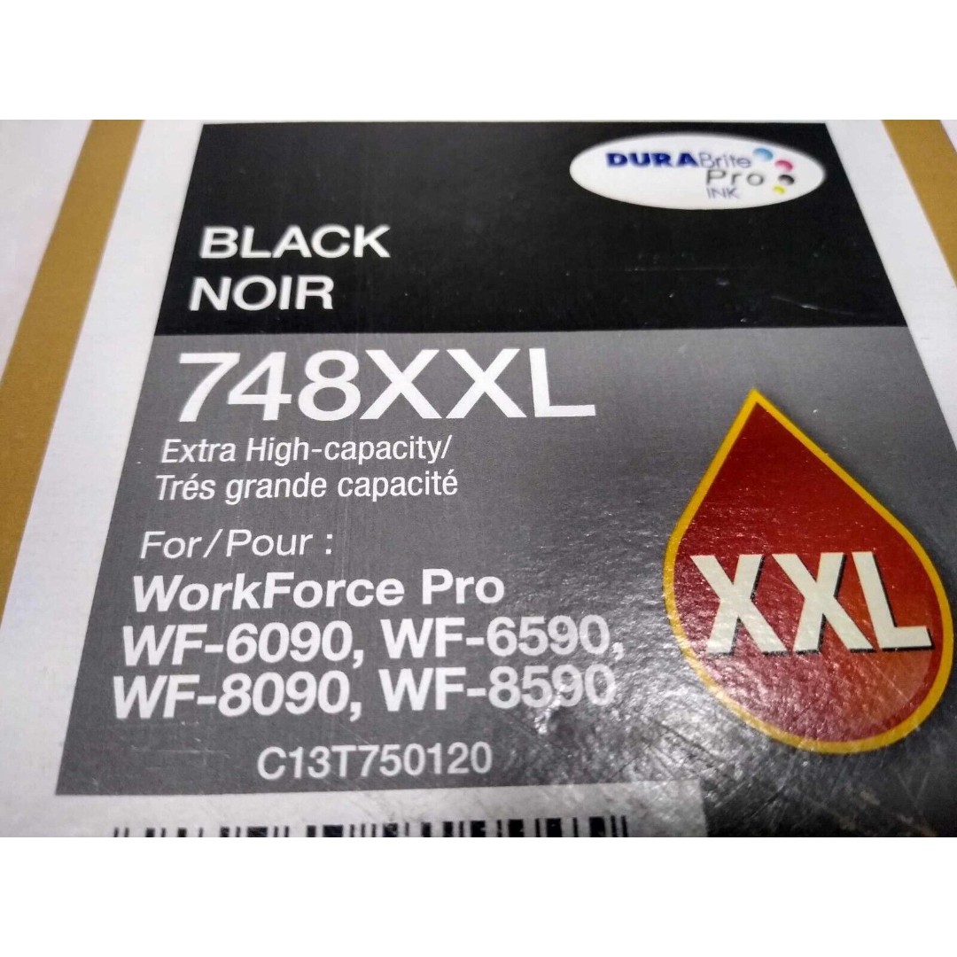 Epson DuraBrite Extra High Capacity Black Ink Cartridge T748XXL120 NEW!