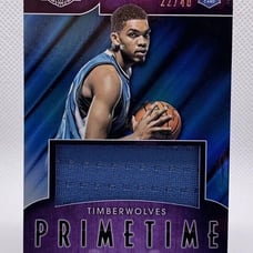 2015 Gala Primetime Memorabilia Purple /40 Karl-Anthony Towns Rookie RC Jersey