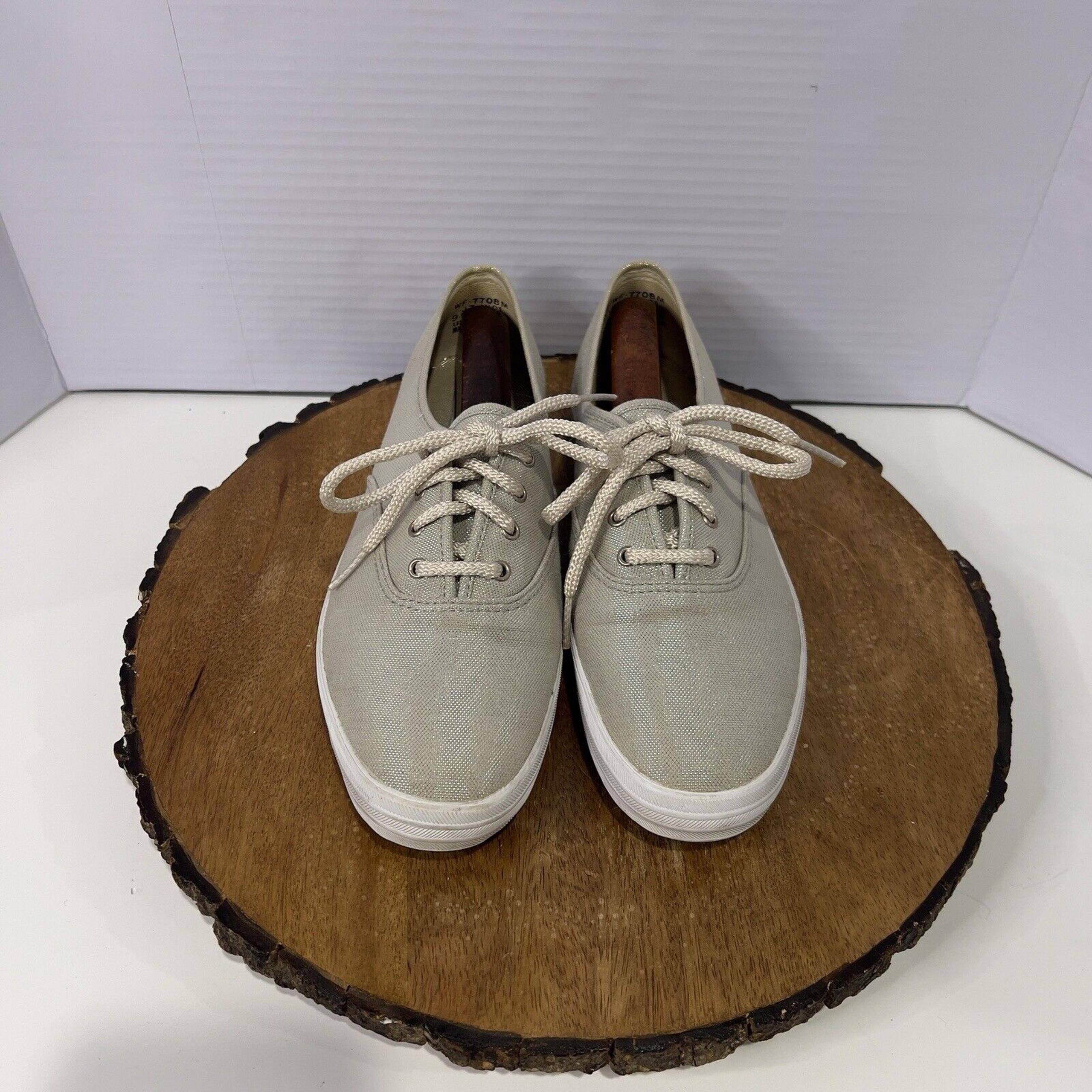 Women's KEDS Gold Canvas Sneakers Classic Champion size 9 WF7708M