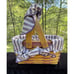 Longaberger 1998 Sweetheart Swing Handle Red Fabric Liner Protector open Basket