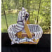 Longaberger 1998 Sweetheart Swing Handle Red Fabric Liner Protector open Basket