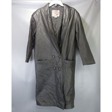 International Leather Collection Vintage Trench Coat Women's Size S Petite Small