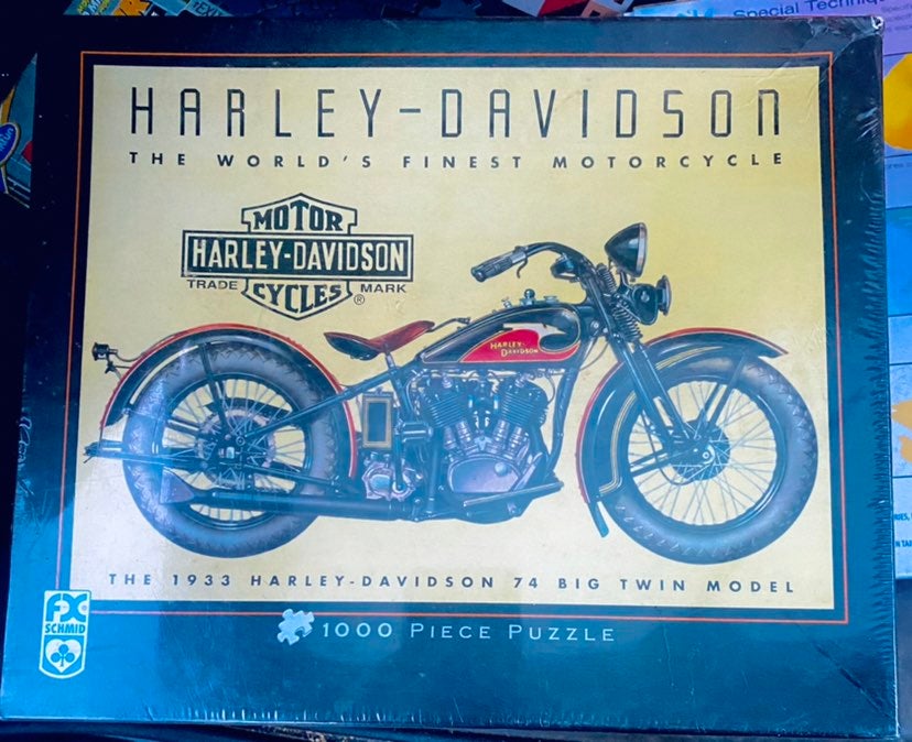 1933 Harley Davidson 74 Bog Twin Model 1000pc jigsaw puzzle