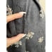 Vince Floral Print Tie Dress XS Black Crinkle Tossed Bouquet Pockets Kimono
