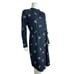 Vince Floral Print Tie Dress XS Black Crinkle Tossed Bouquet Pockets Kimono