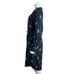 Vince Floral Print Tie Dress XS Black Crinkle Tossed Bouquet Pockets Kimono