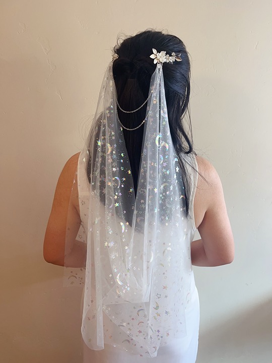 Bridal silver boho flowers hair wedding headpiece vintage leaf wedding hair piec
