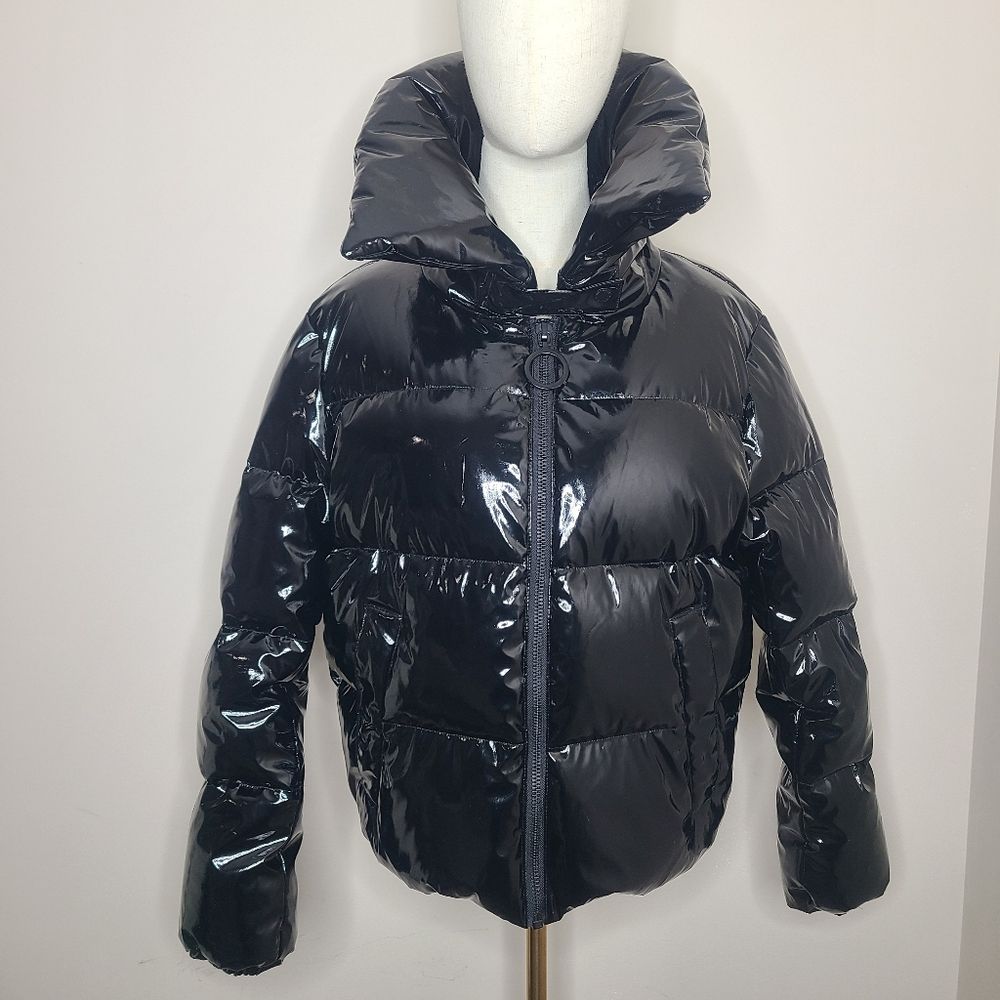 Kendall and kylie vinyl puffer jacket online