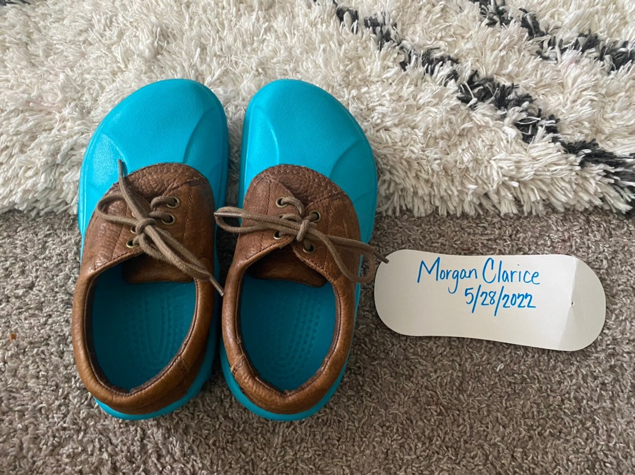 Blue axels crocs