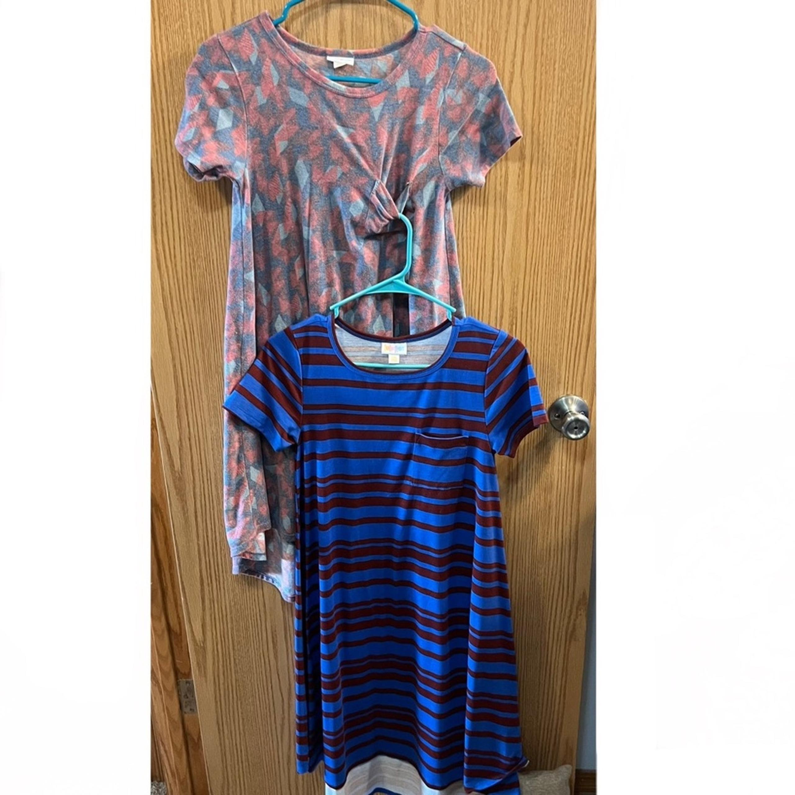 LOT of 2 Lularoe Carly High Low Swing Dresses Women's Size XXS ( 00 - 0 )