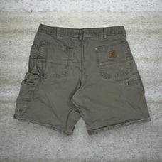 Vintage Carhartt Carpenter Shorts Hazel Brown Double Knees Baggy Wide Leg 90s