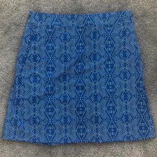 NWOT RipSkirt Hawaii Length 2 Quick Close Wrap Skirt Denim Blue Aloha | Size Med