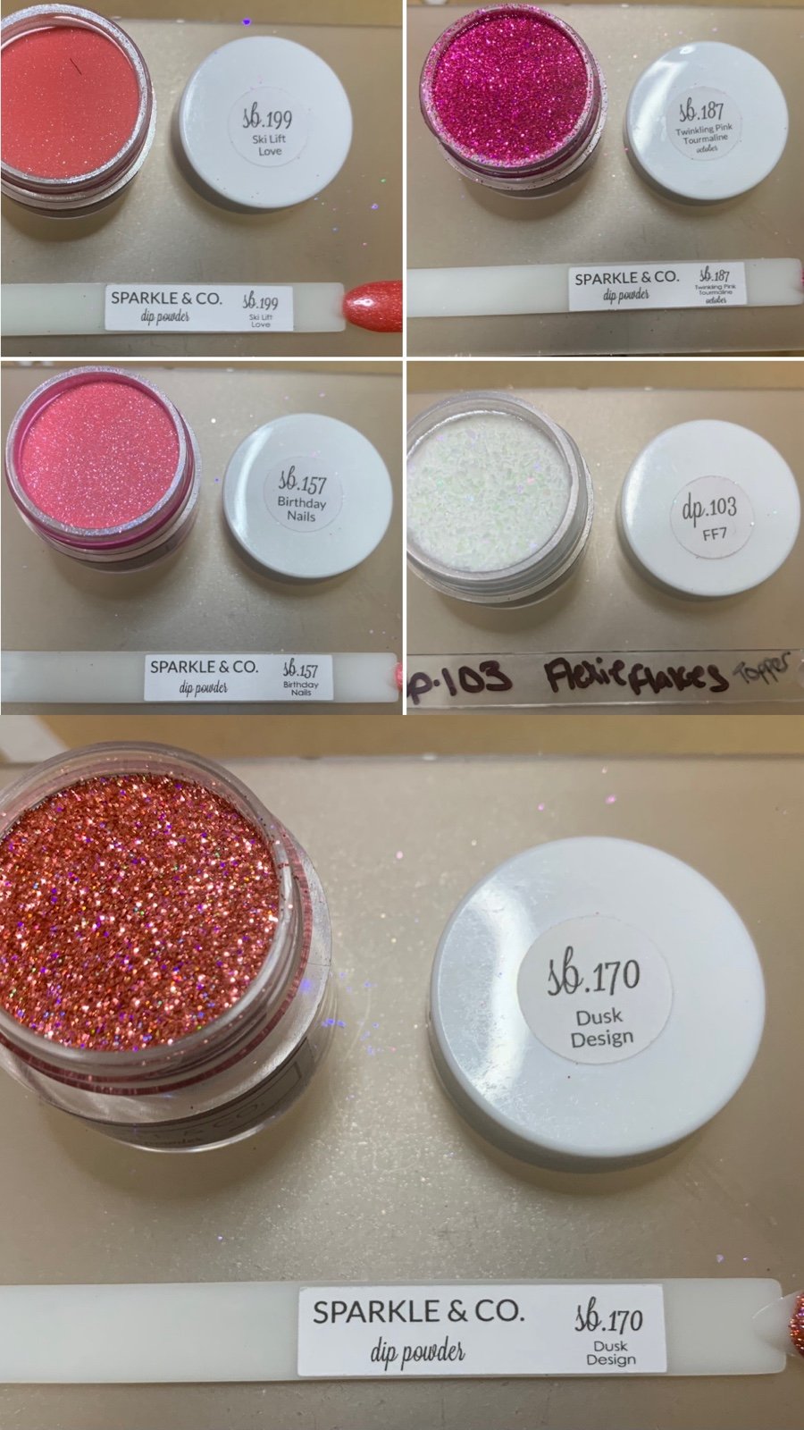 Sparkle & Co 5 subscription exclusive nail dip powders