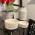 Rae Dunn Dog bowls and snack jar (3 items)