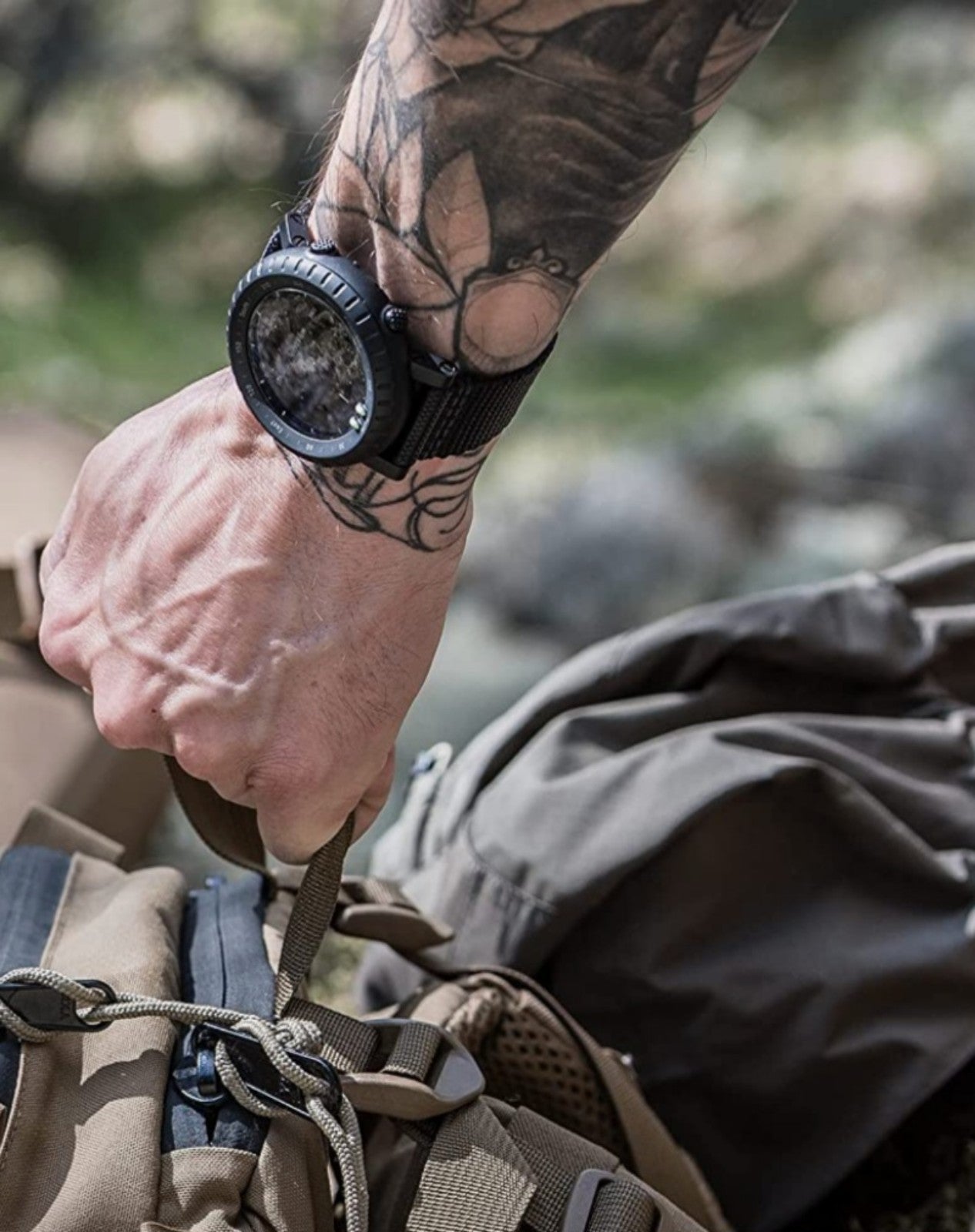 Men's Digital Sports Watch Waterproof Tactical with LED Backlight