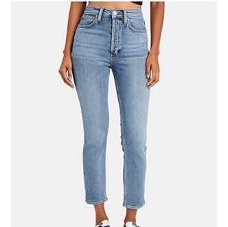 RE/DONE 90s High-Rise Ankle Crop Jeans size 32