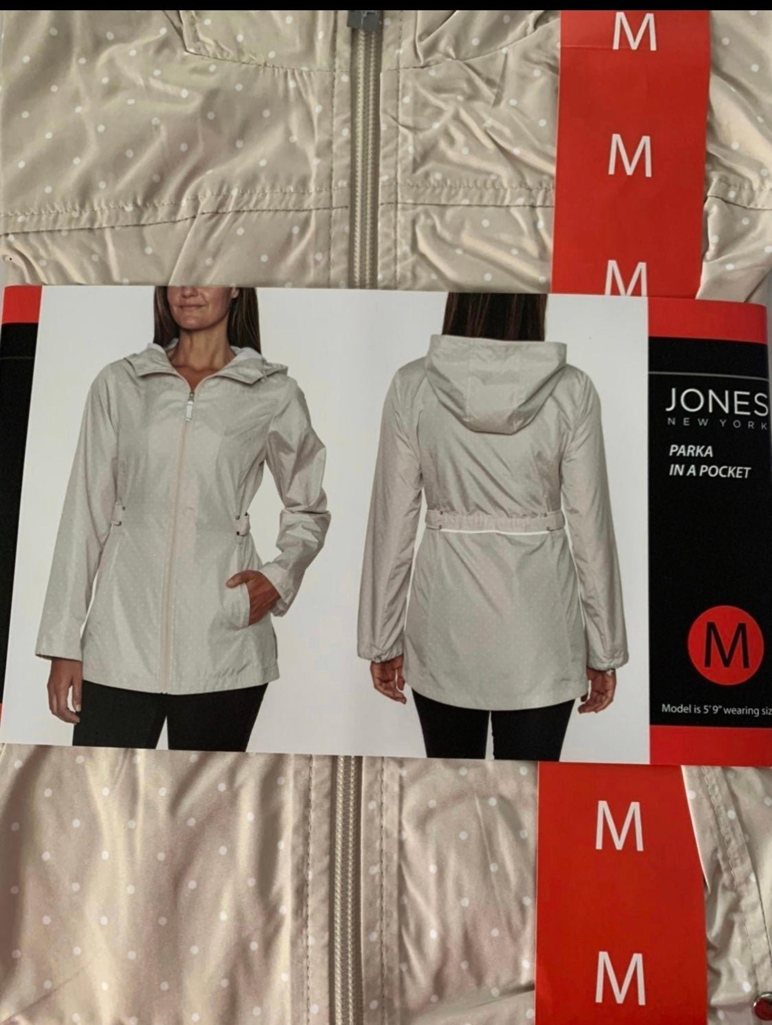 JONES NEW YORK parka in a pocket.