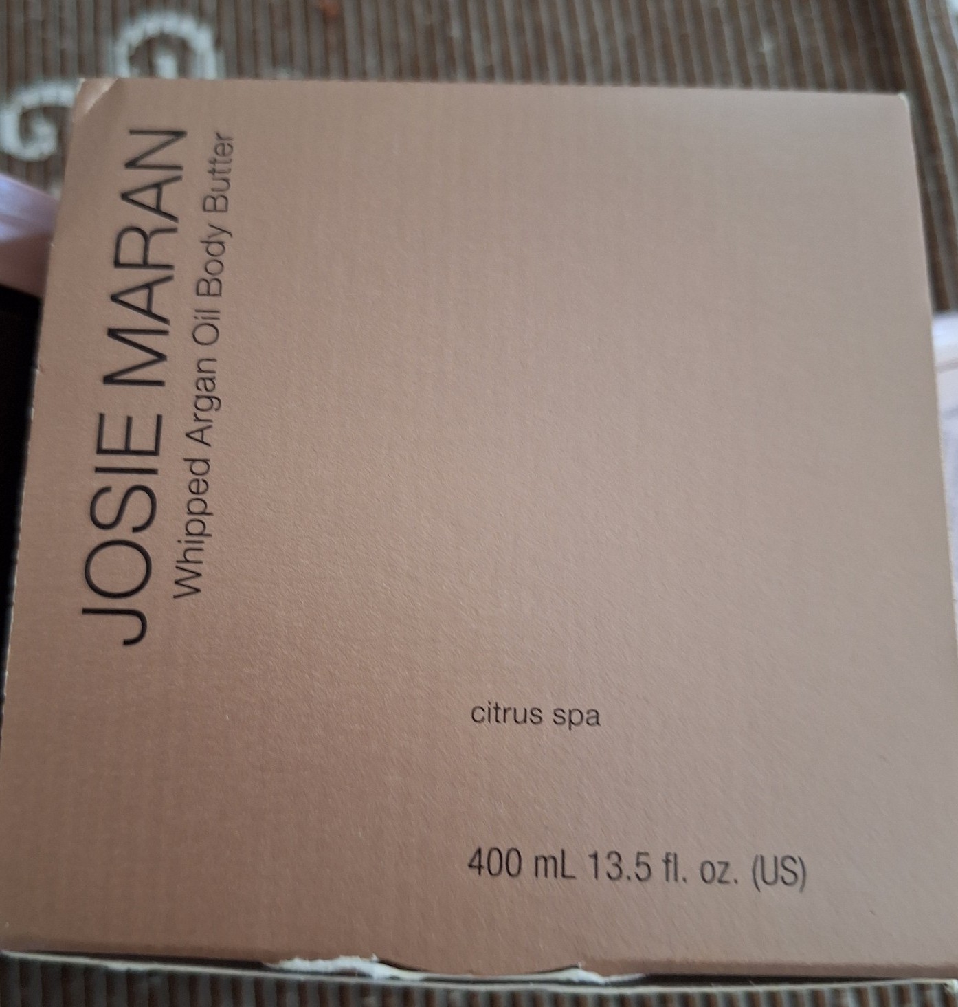 Josie Maran whipped argan body butter citrus spa scent nib.