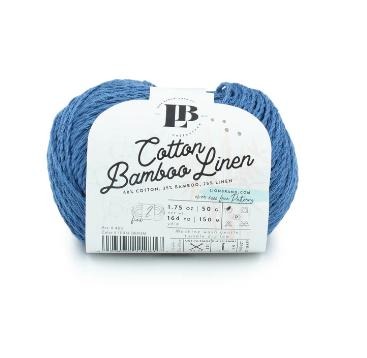 Lion Brand Cotton Bamboo Linen Yarn - New - Denim - 8 skeins