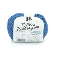 Lion Brand Cotton Bamboo Linen Yarn - New - Denim - 8 skeins