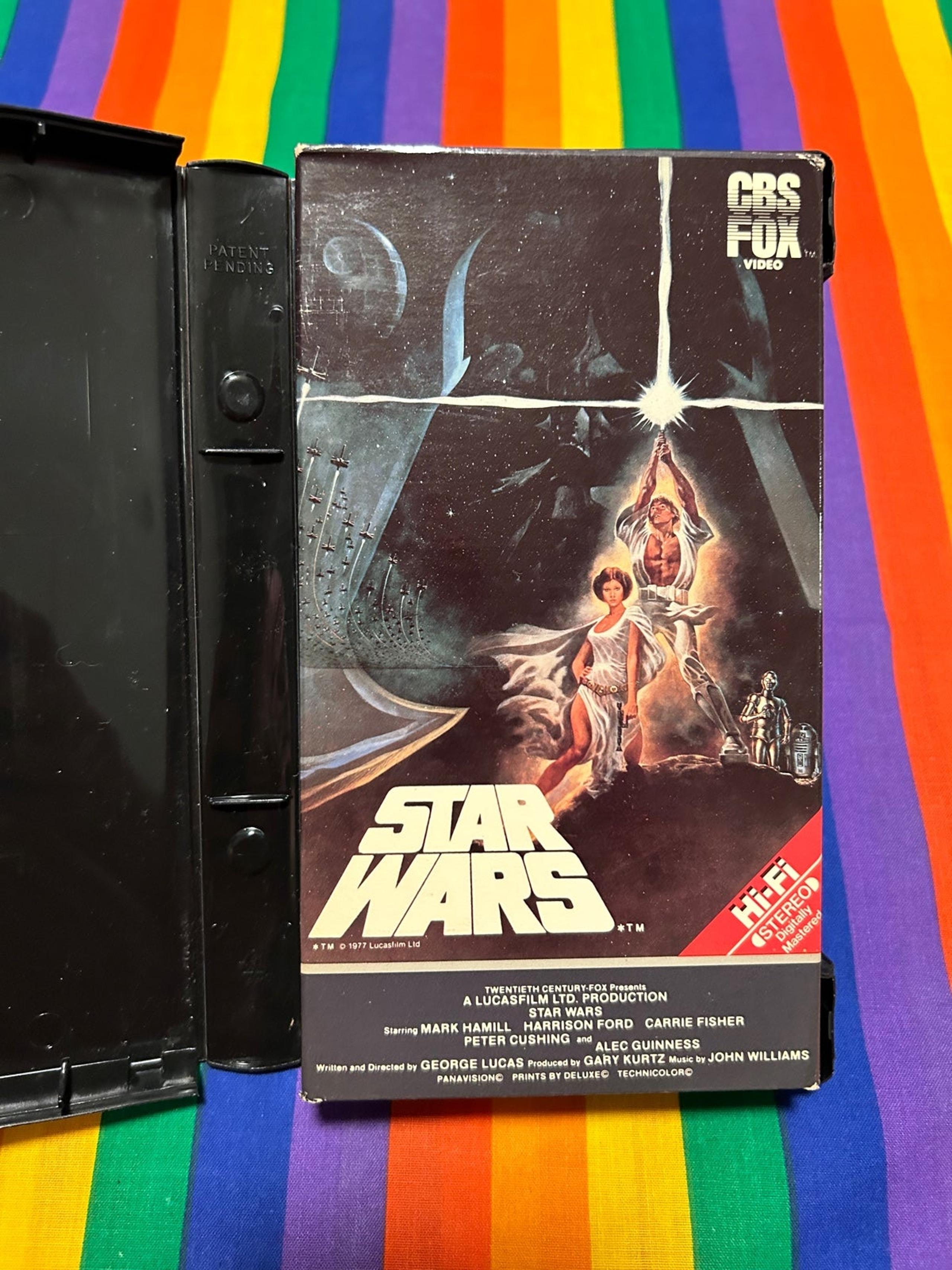 Star Wars VHS 1977 Original Rare 1984 Release CBS FOX Video Tape Hi-Fi Red Label