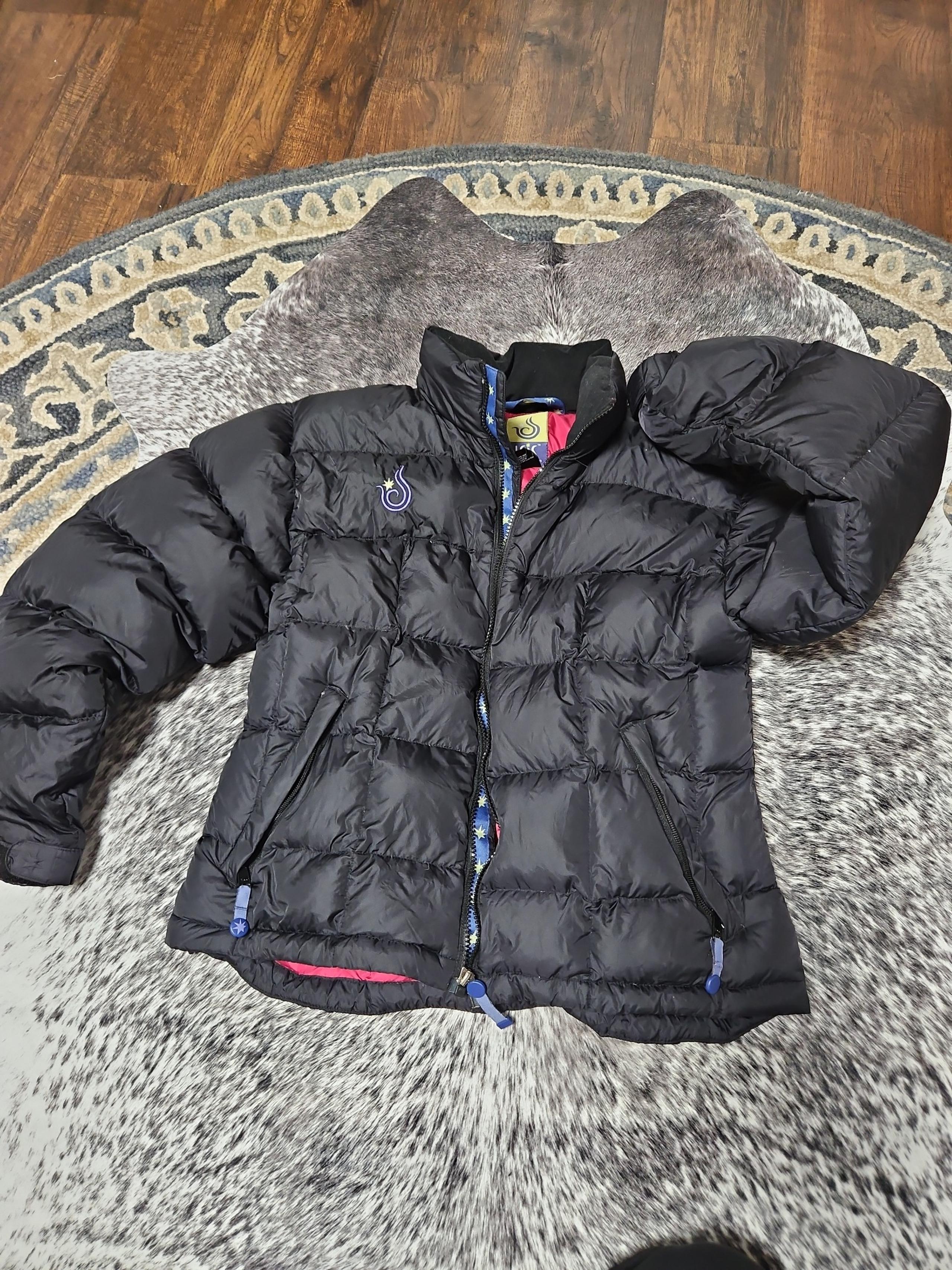 Isis goosedown puffer coat black womens size 10