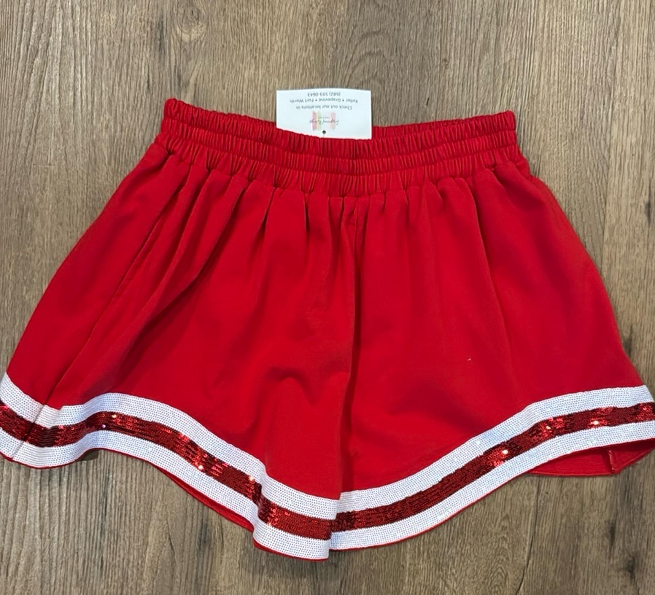 NWT Red Sequin Shorts - Peach Love California