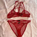 WINDSOR Love Struck Heat Stone Caged Bralette + Panty Set