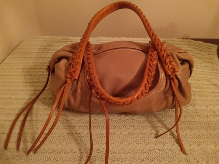 Christopher Kon Gold Leather Handbag