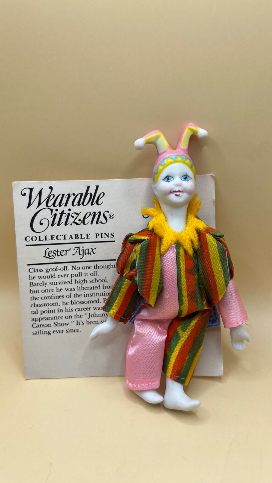 Rare The American Artist Series Collectible Hand Painted Porcelain Doll Pin Lest