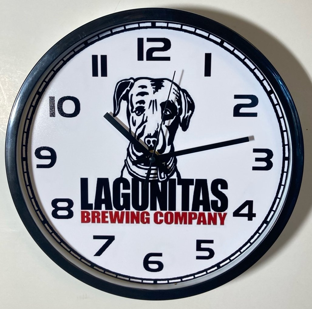 Lagunitas beer logo battery operated wall hanging clock