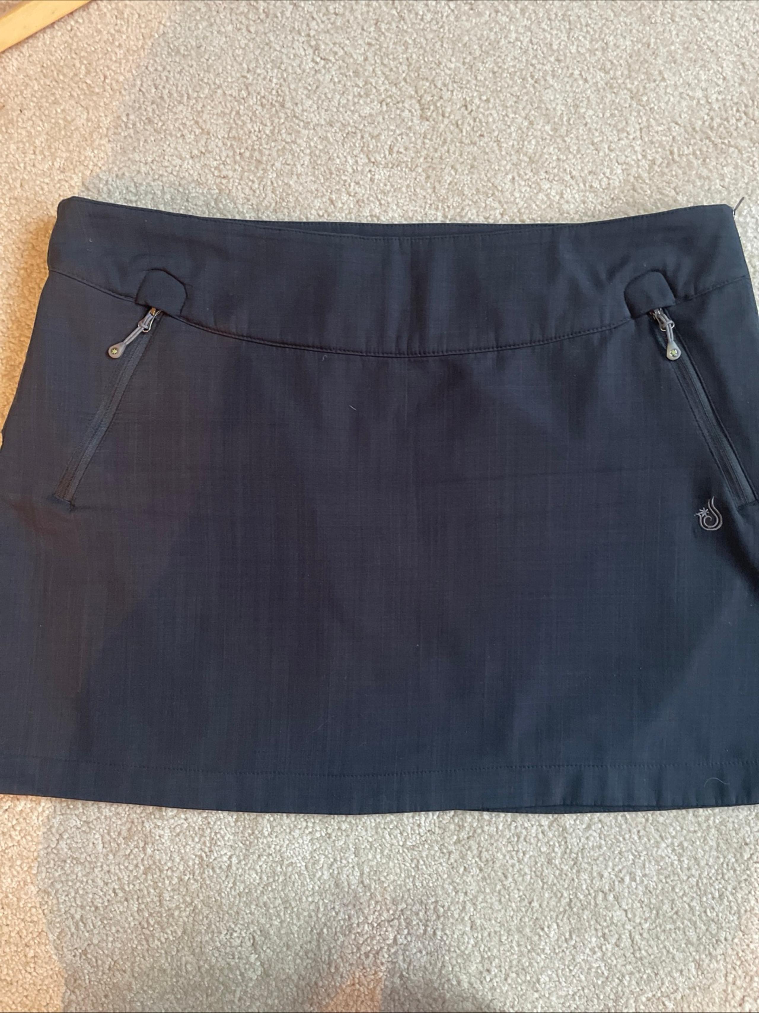 Isis Lindsay skirt 12 winter fleece ski hiking black water resistant