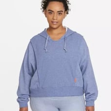 Nike Dri-FIT Women's Fleece Training Hoodie Pullover (Plus Size) Blue 3X