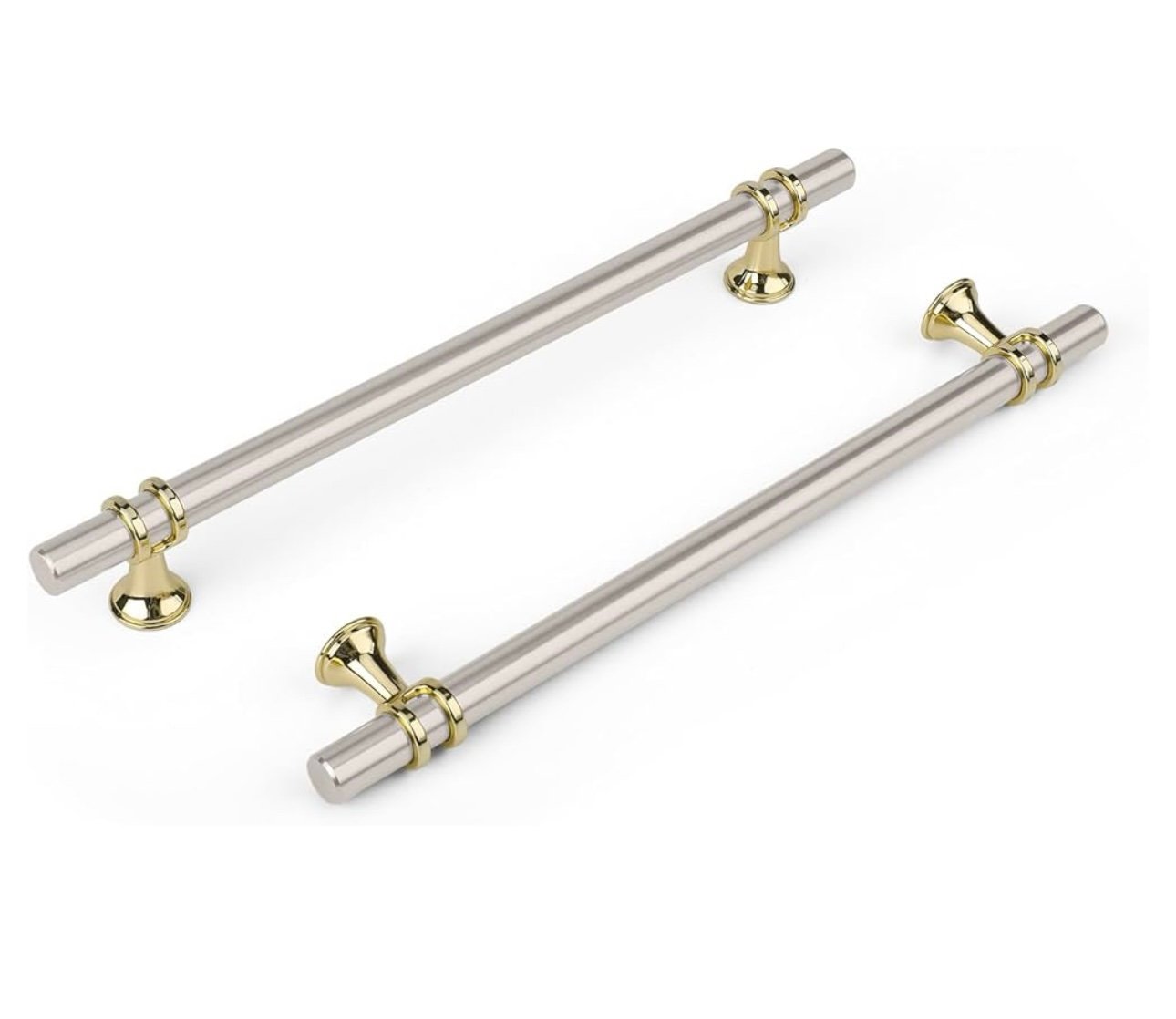 Haliwu 10 Pack Brushed Nickel Cabinet Pulls, Cabinet Handles Brushed Nickel, Bar