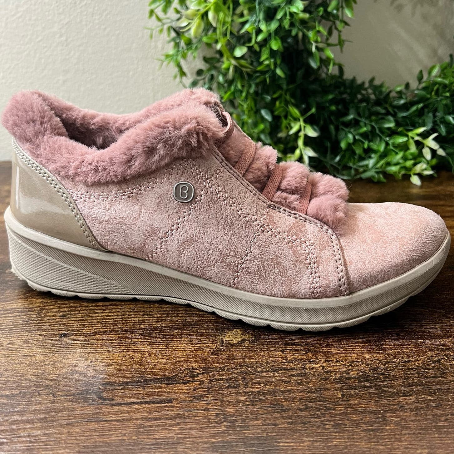 Bzees golden wedge bootie clearance